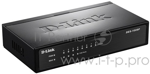 Коммутатор D-Link DES-1008P/C1A 8 портов 100Мбит/сек.
