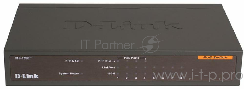 Коммутатор D-Link DES-1008P/C1A 8 портов 100Мбит/сек.