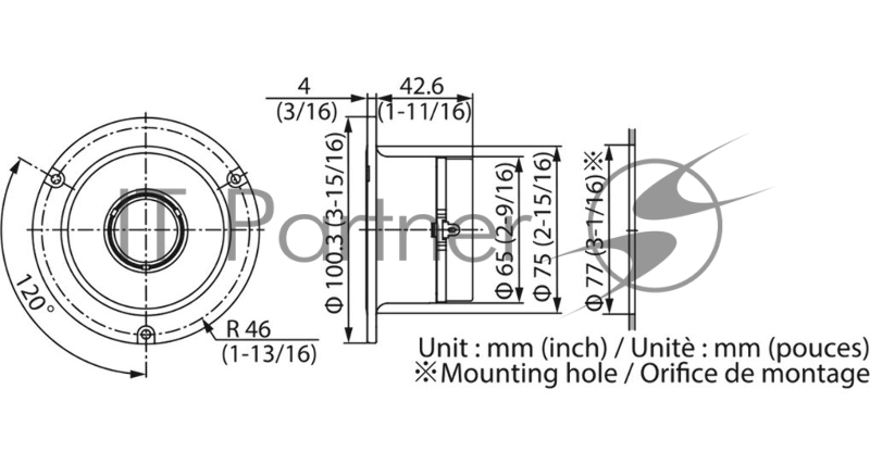 Колонки автомобильные Kenwood KFC-SPL1NEO (без решетки) 120Вт 105дБ 4Ом 4.2см (1.6дюйм) (ком.:2кол.) твитер однополосные