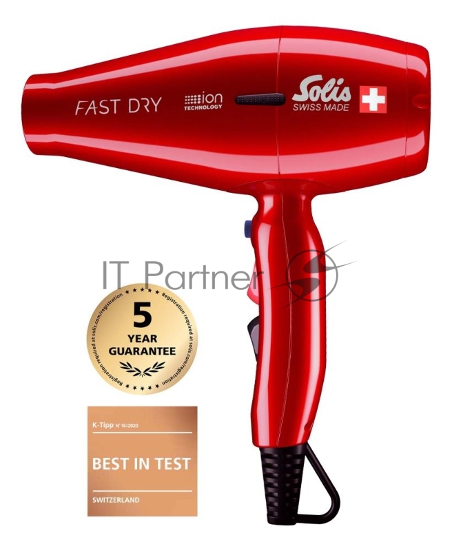 Фен Solis Fast Dry 381 красный