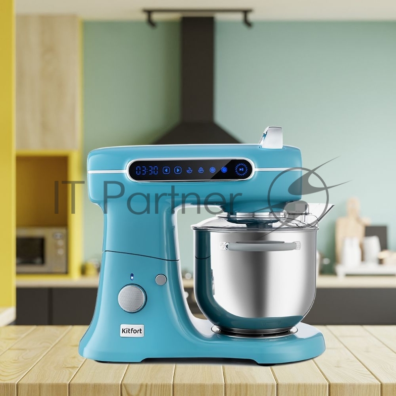 Миксер планетарный Kitfort КТ-3037-2 1500Вт бирюзовый