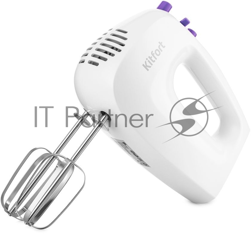 Миксер ручной Kitfort КТ-3071-1 250Вт белый/фиолетовый