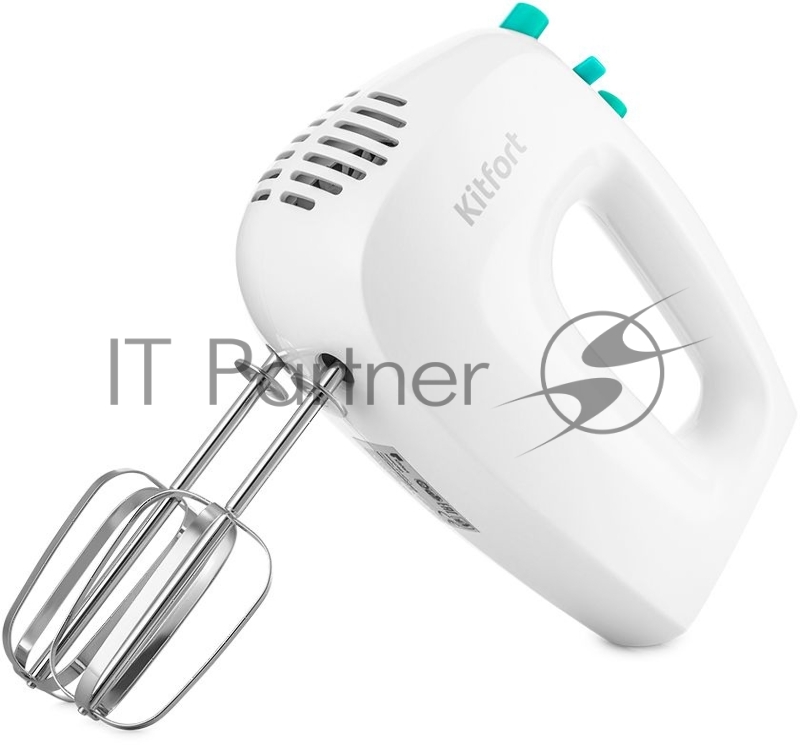 Миксер ручной Kitfort КТ-3071-3 250Вт белый/бирюзовый