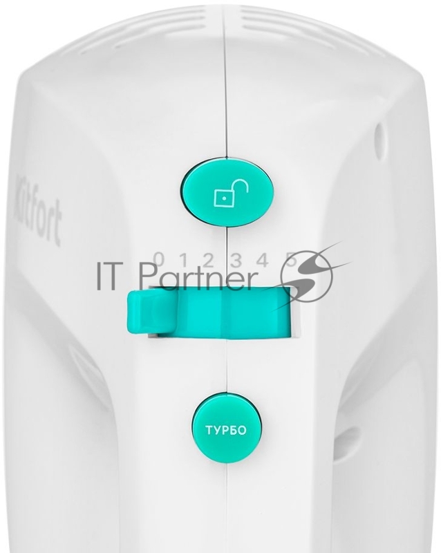 Миксер ручной Kitfort КТ-3071-3 250Вт белый/бирюзовый