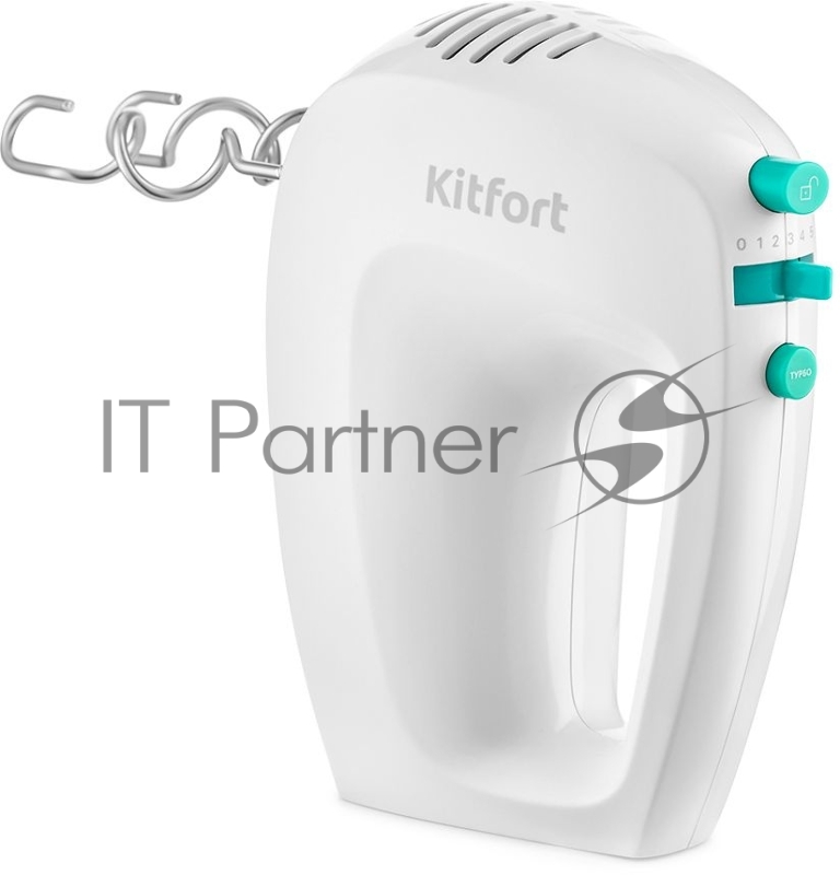 Миксер ручной Kitfort КТ-3071-3 250Вт белый/бирюзовый
