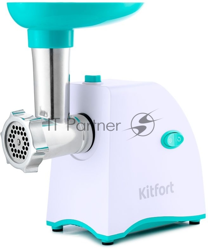 Мясорубка Kitfort КТ-2111-3 800Вт белый/бирюзовый