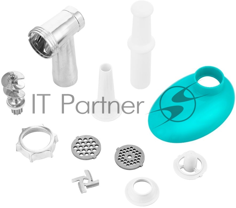 Мясорубка Kitfort КТ-2111-3 800Вт белый/бирюзовый