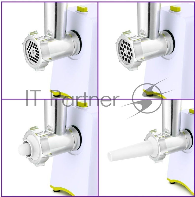 Мясорубка Kitfort КТ-2111-2 800Вт белый/салатовый