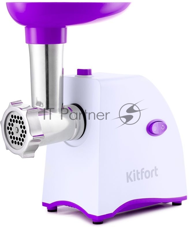 Мясорубка Kitfort КТ-2111-1 800Вт белый/фиолетовый