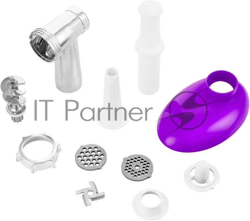 Мясорубка Kitfort КТ-2111-1 800Вт белый/фиолетовый