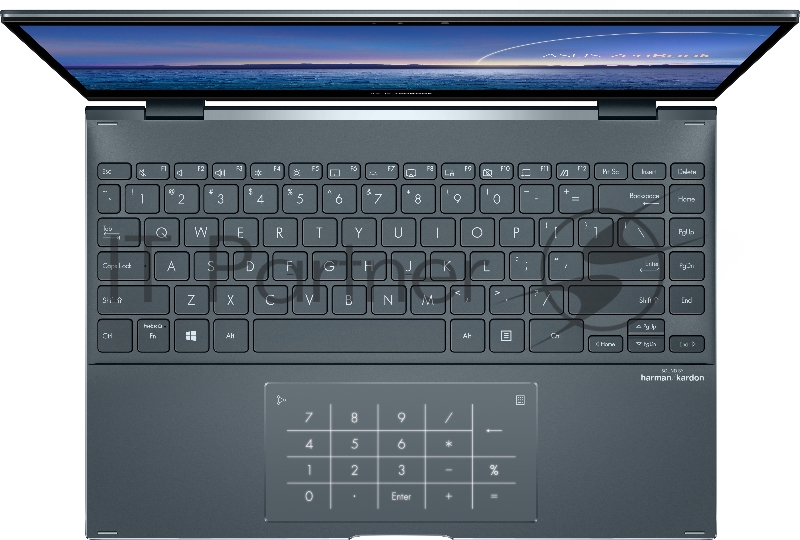 Ноутбук ASUS UX363EA-HP291T flip Touch +bag+cable+Stylus Q1 13.3(1920x1080 IPS)/Touch/Intel Core i5 1135G7(2.4Ghz)/8192Mb/512PCISS Iris Xe Graphics/Cam/BT/WiFi/war 2y/1.11kg/Pine Grey/W10 + Support NumberPad