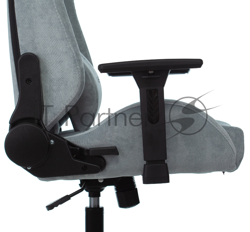 Кресло игровое Knight N1 Fabric серо-голубой Light-28 с подголов. крестовина металл