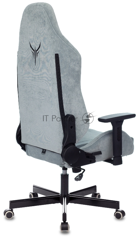 Кресло игровое Knight N1 Fabric серо-голубой Light-28 с подголов. крестовина металл