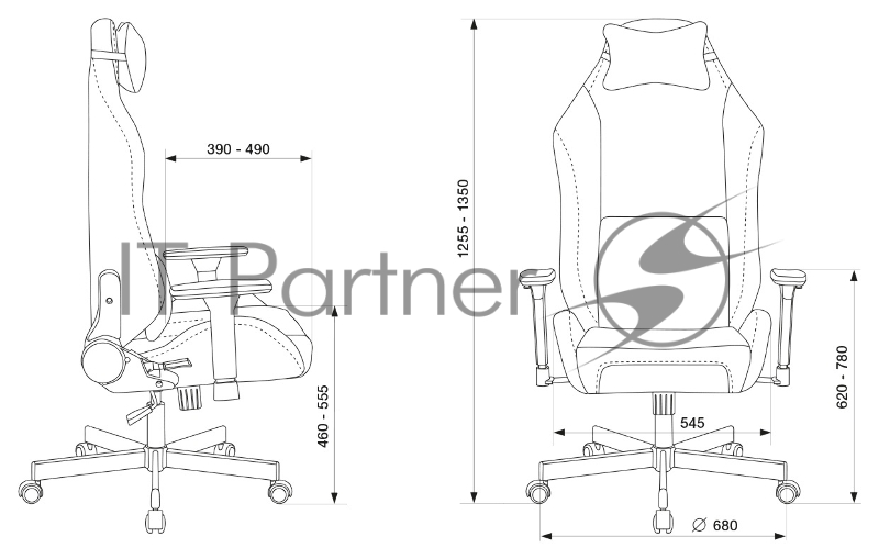 Кресло игровое Knight N1 Fabric серо-голубой Light-28 с подголов. крестовина металл