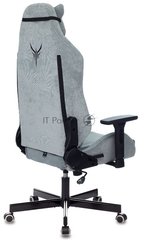 Кресло игровое Knight N1 Fabric серо-голубой Light-28 с подголов. крестовина металл