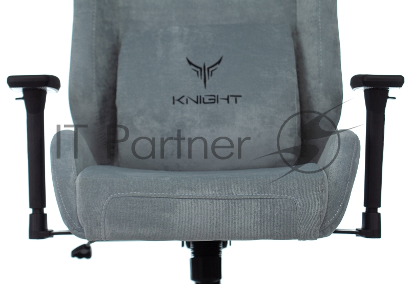 Кресло игровое Knight N1 Fabric серо-голубой Light-28 с подголов. крестовина металл