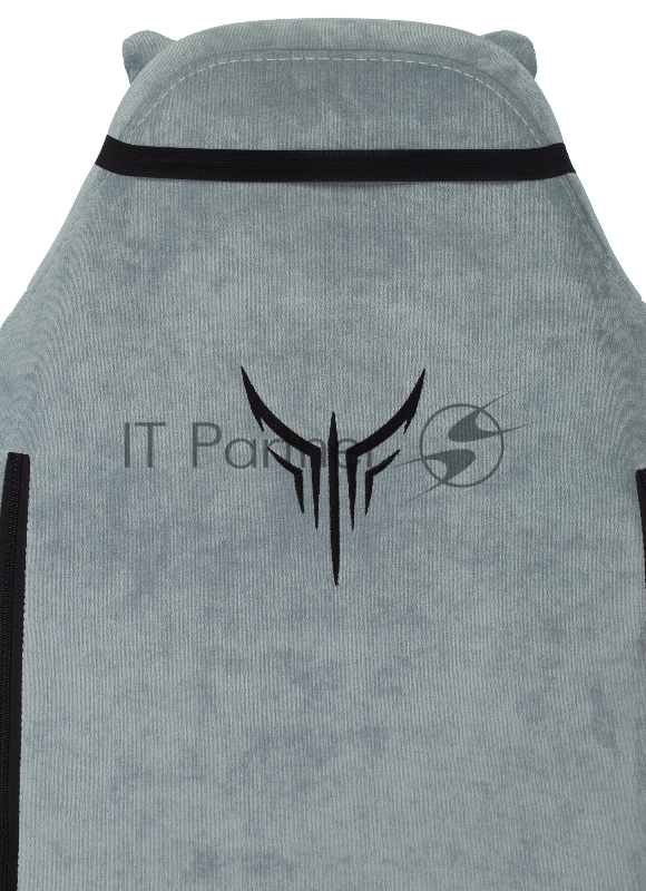 Кресло игровое Knight N1 Fabric серо-голубой Light-28 с подголов. крестовина металл