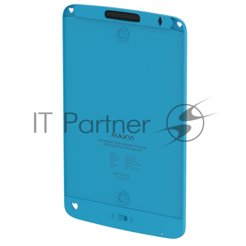 Графический планшет Maxvi MGT-01 blue, LCD планшет для заметок и рисования