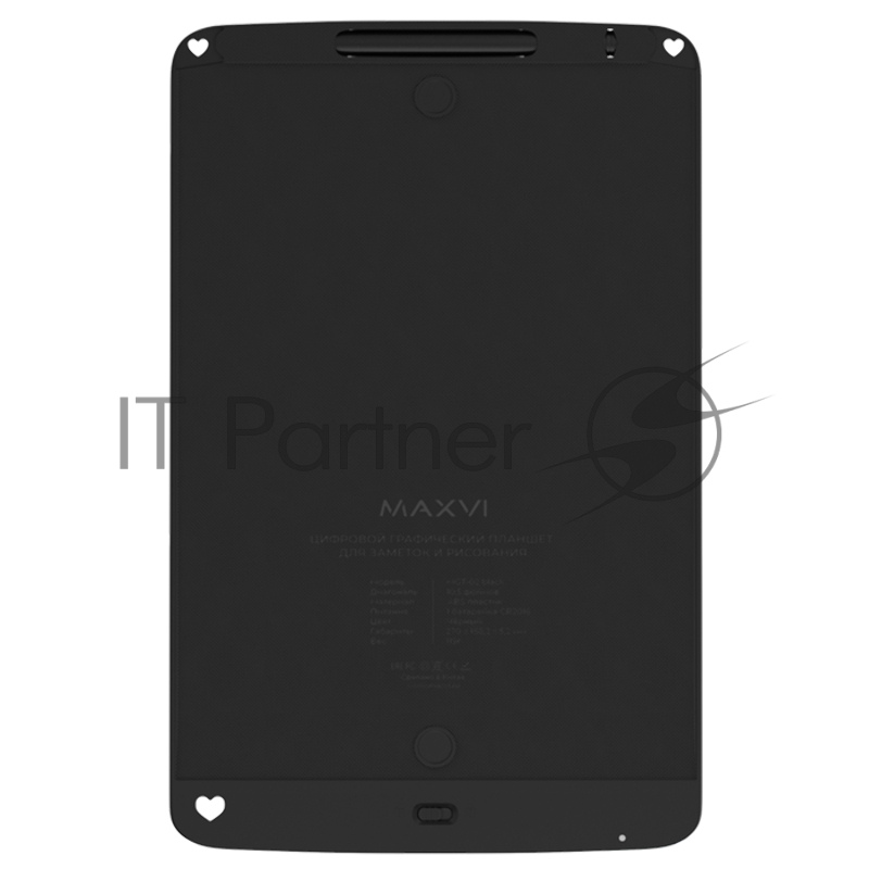 Графический планшет Maxvi MGT-02 black, LCD планшет для заметок и рисования