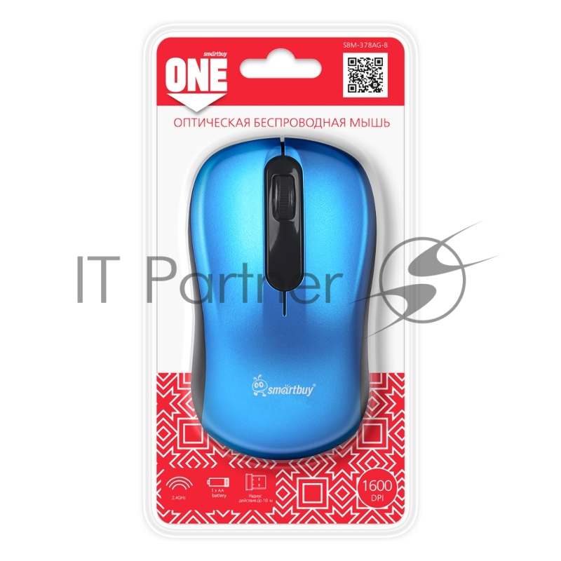 Мышь беспроводная Smartbuy ONE 378 синяя (SBM-378AG-B)
