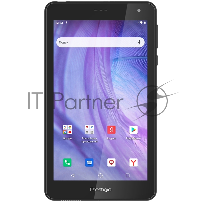 Планшет Prestigio Seed A7,PMT4337_3G_D,7(600*1024)IPS display,Android 10.0 Go,CPU Spreadtrum SC7731e quad core up to 1.3GHz,1GB+16GB,BT4.2,0.3MP+2. C,microSD card slot, Single SIM card,have call function,3000mAh battery,black