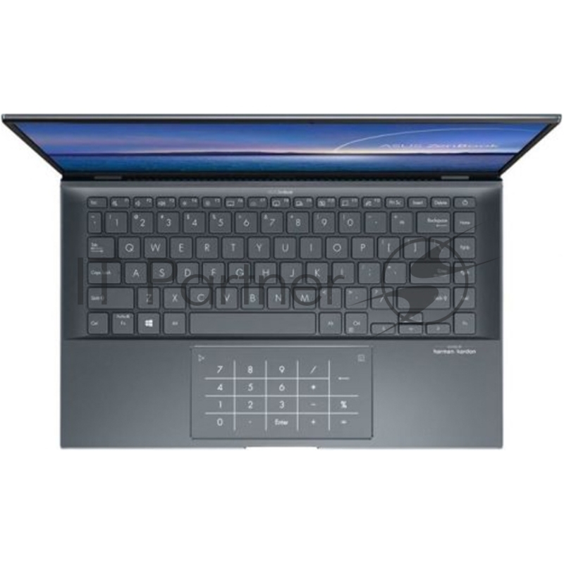 Ноутбук ASUS UX435EA-A5057T 14(1920x1080 (матовый) IPS)/Intel Core i5 1135G7(2.4Ghz)/8192Mb/512PCISS Iris Xe Graphics/Cam/BT/WiFi/war 2y/1.19kg/Pine Grey/W10 + ScreenPad /