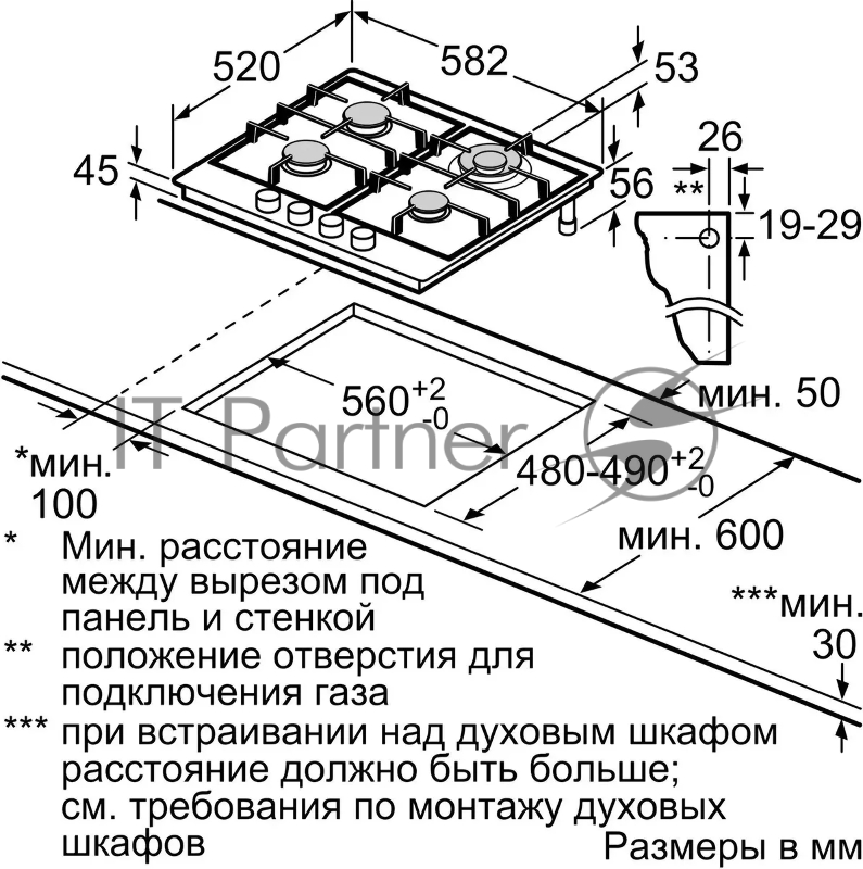 Газовая варочная панель BOSCH PGP6B3B92R