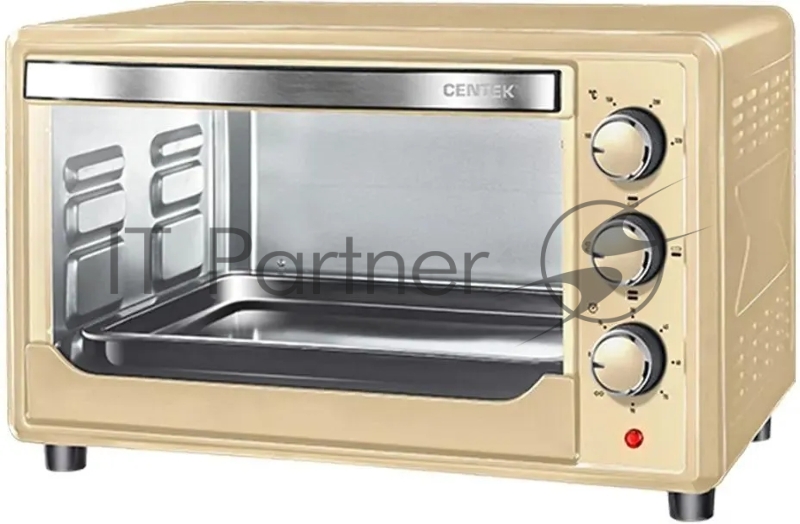 Жарочные шкафы Centek CT-1537-30 BEIGE (бежевый) <30л> 1600Вт, +противень 23см, 4 режима, 90мин, 320