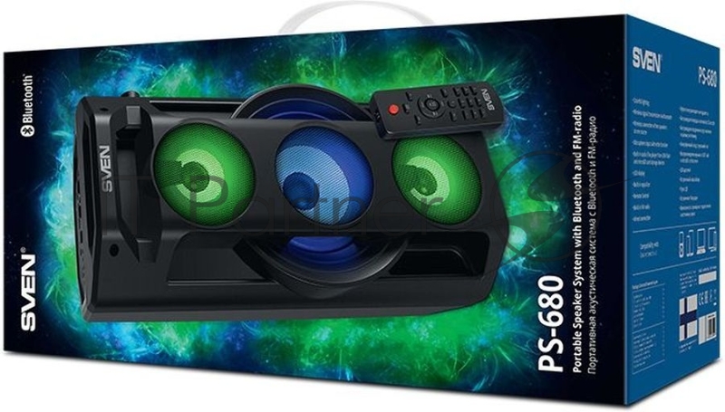 Колонка порт. Sven АС PS-680 черный 65W 1.0 BT