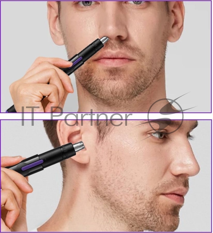 Триммер Kitfort KT-3104 черный 5Вт (насадок в компл:1шт)