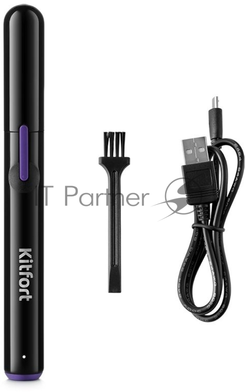 Триммер Kitfort KT-3104 черный 5Вт (насадок в компл:1шт)