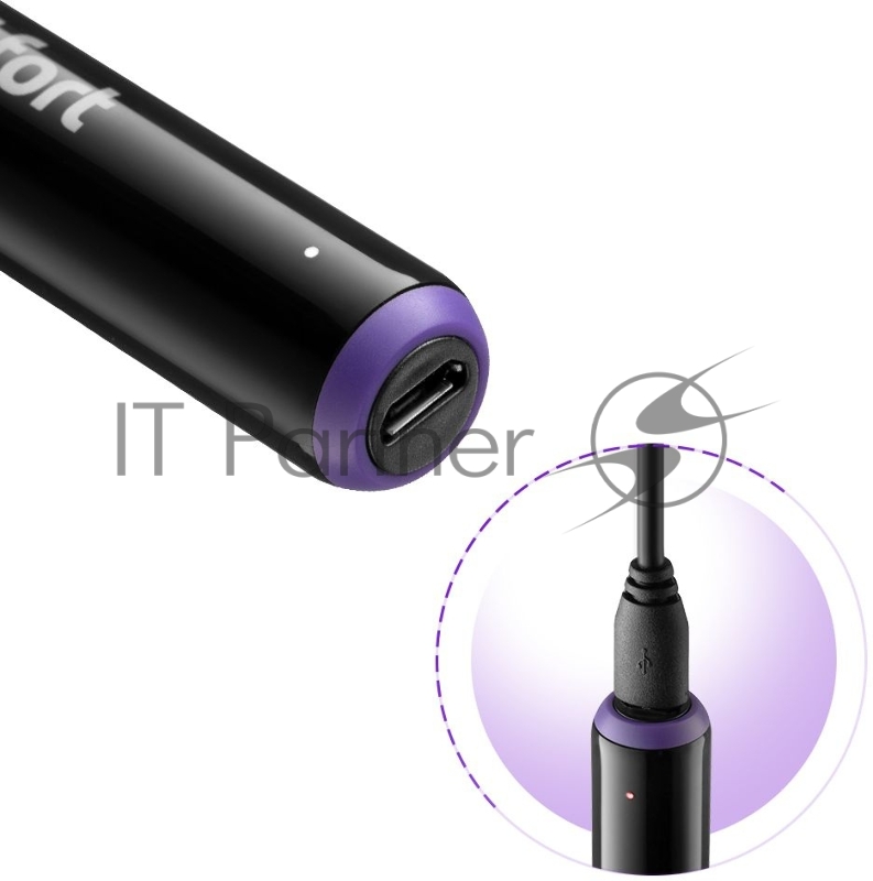 Триммер Kitfort KT-3104 черный 5Вт (насадок в компл:1шт)