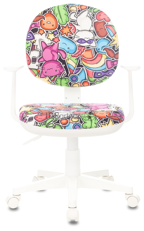 Кресло детское Бюрократ CH-W356AXSN мультиколор маскарад крестовина пластик пластик белый