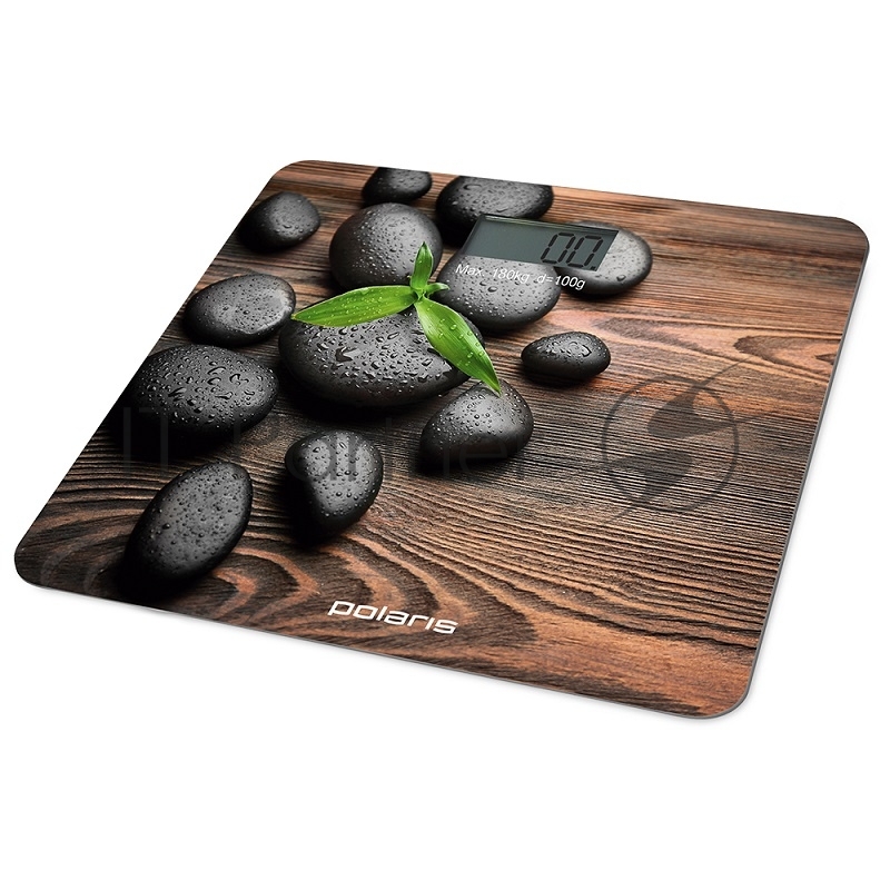 Весы напольные электронные Polaris PWS-1885-DG (180 кг, стекло, рисунок АКЦИЯ