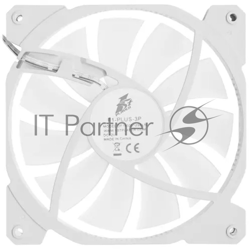 Вентилятор 1STPLAYER F1-PLUS White / 140mm, LED 5-color, 1000rpm, 3pin / F1-PLUS-WH / bulk
