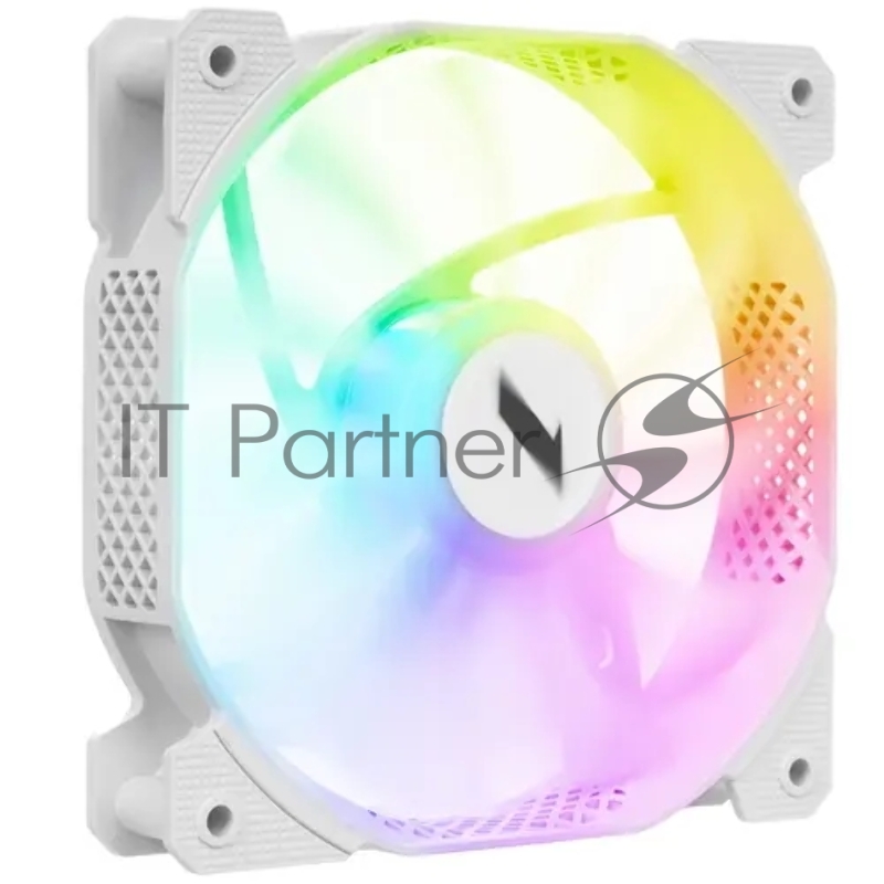 Вентилятор 1STPLAYER F1 White / 120mm, LED 5-color, 1000rpm, 3pin / F1-WH / bulk