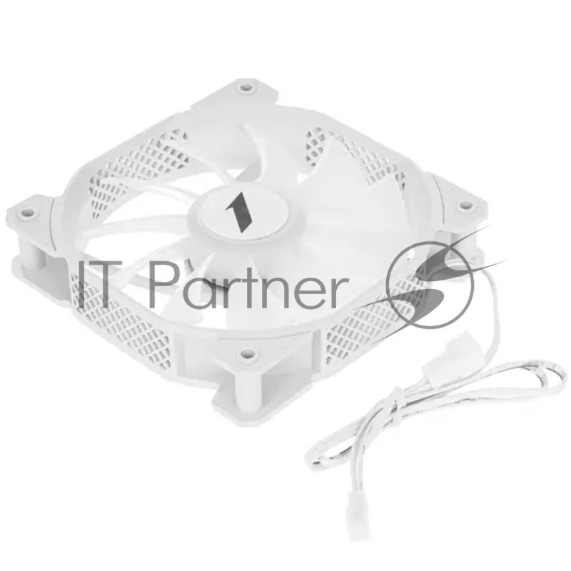 Вентилятор 1STPLAYER F1 White / 120mm, LED 5-color, 1000rpm, 3pin / F1-WH / bulk