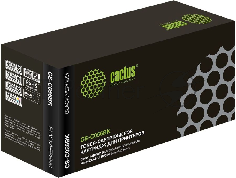 Картридж лазерный Cactus CS-C056BK черный (5100стр.) для Canon i-SENSYS LBP325x/MF542x/MF543x