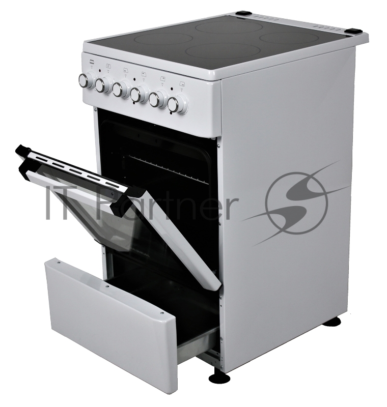 Плита Электрическая Hyundai REE219 белый стеклокерамика