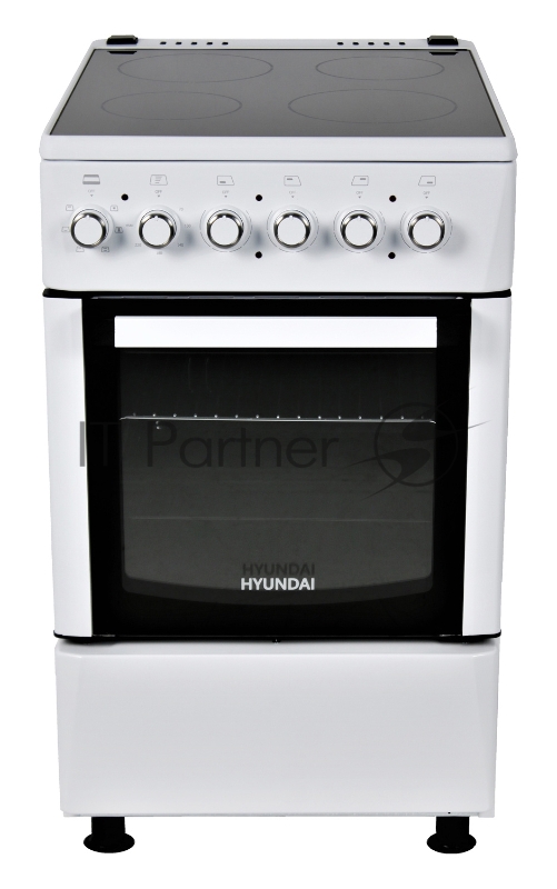 Плита Электрическая Hyundai REE225 белый стеклокерамика (без крышки)