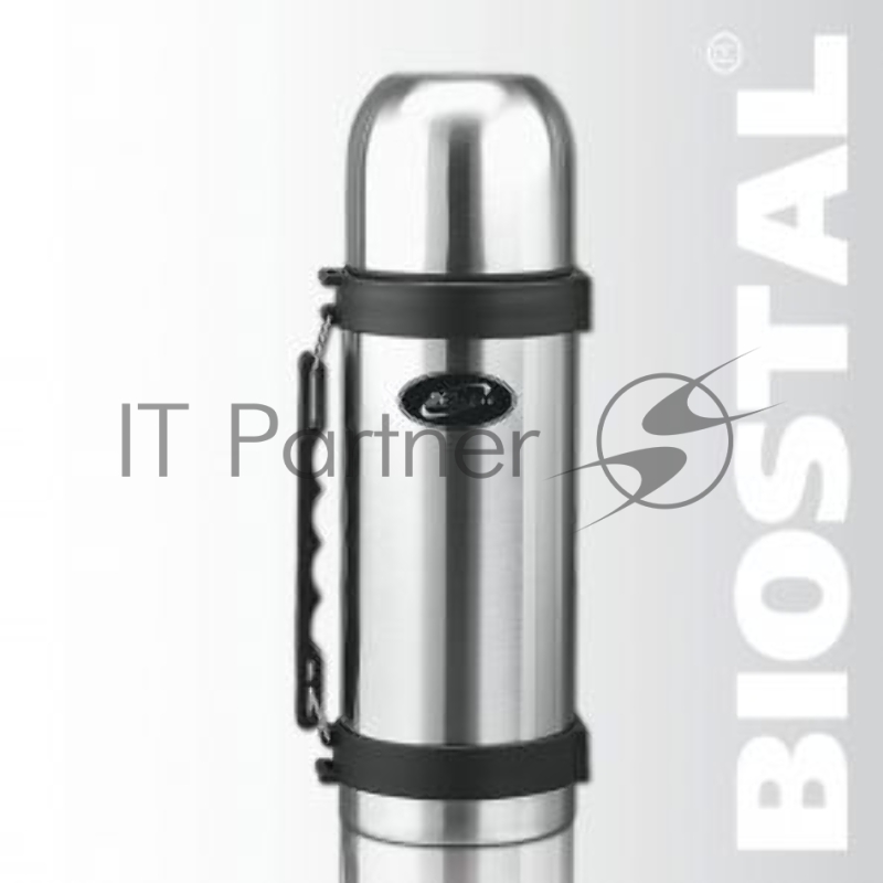 Термос BIOSTAL NY1200-2, 1.2 л, узкое горло, нерж., крышка-чашка,пласт. ручка, пробка с кнопкой (в уп. 12 шт)
