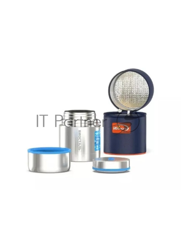 Термос BIOSTAL-АВТО NRP-1000, 1 л, суповой, широкое горло,нерж.,крышка-чашка, чехол