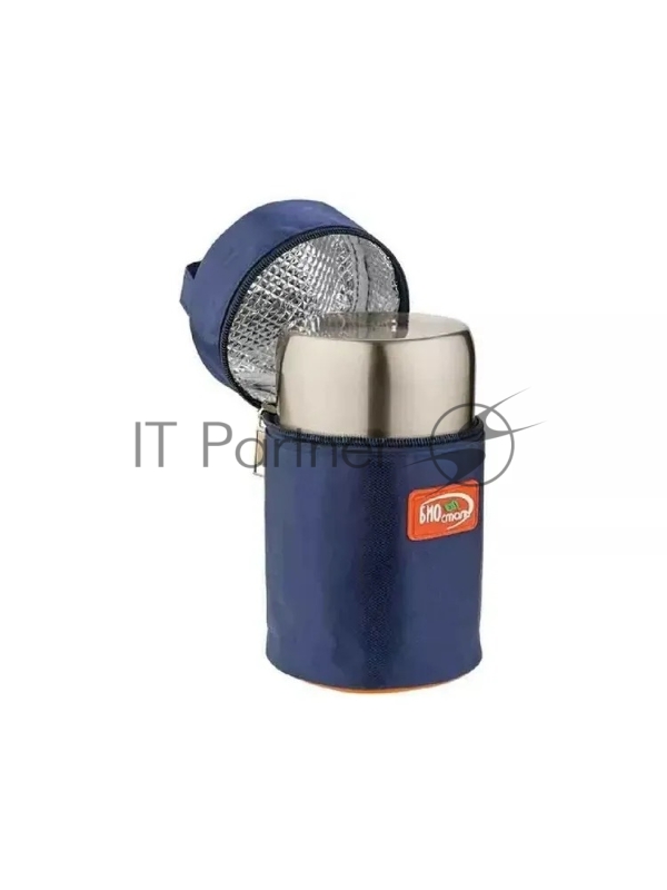 Термос BIOSTAL-АВТО NRP-1000, 1 л, суповой, широкое горло,нерж.,крышка-чашка, чехол