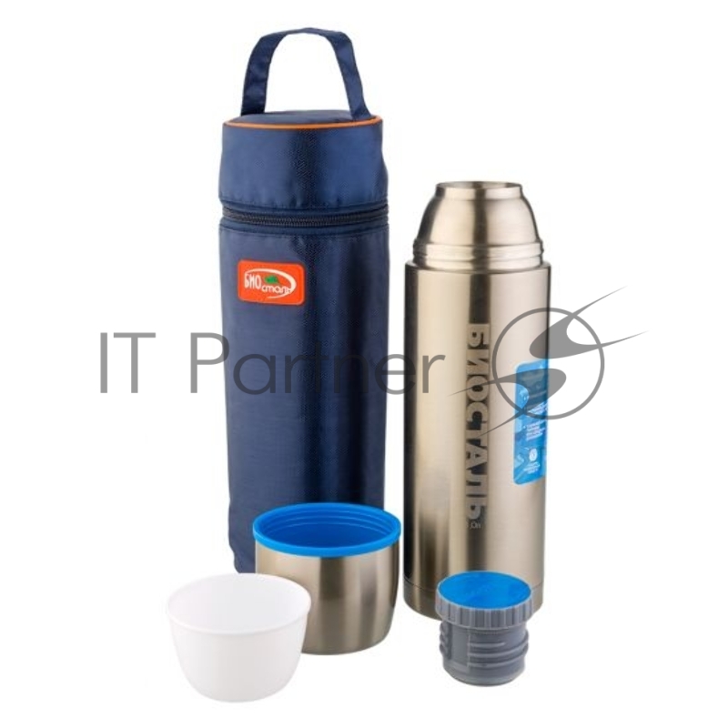 Термос BIOSTAL-АВТО NBP-1000-1 1 л, узк.горло,2 пробки,с крышкой-чашкой