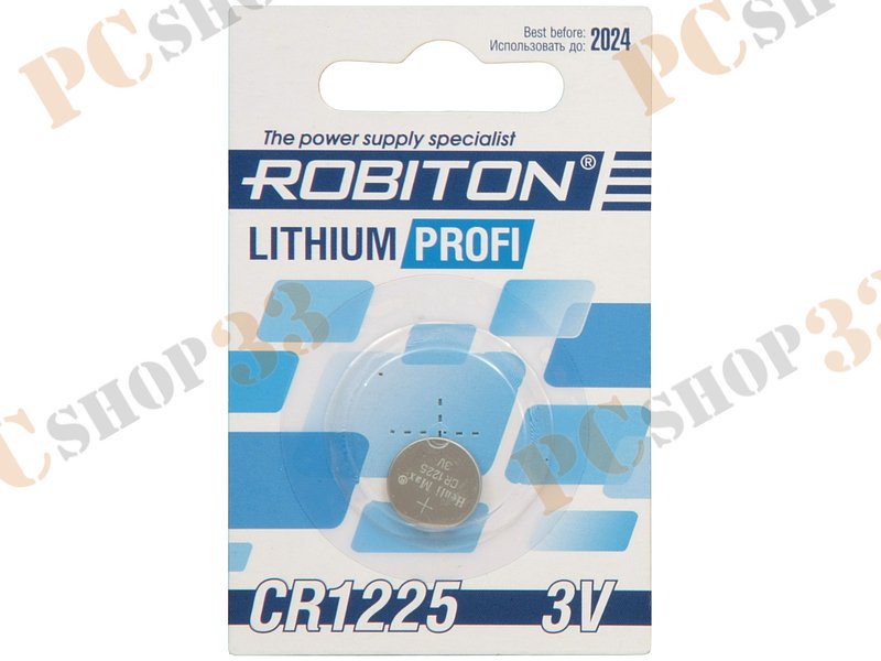 Батарейка Robiton R-CR1225-BL1 498-255, 3.0В CR1225 (1шт./уп.)