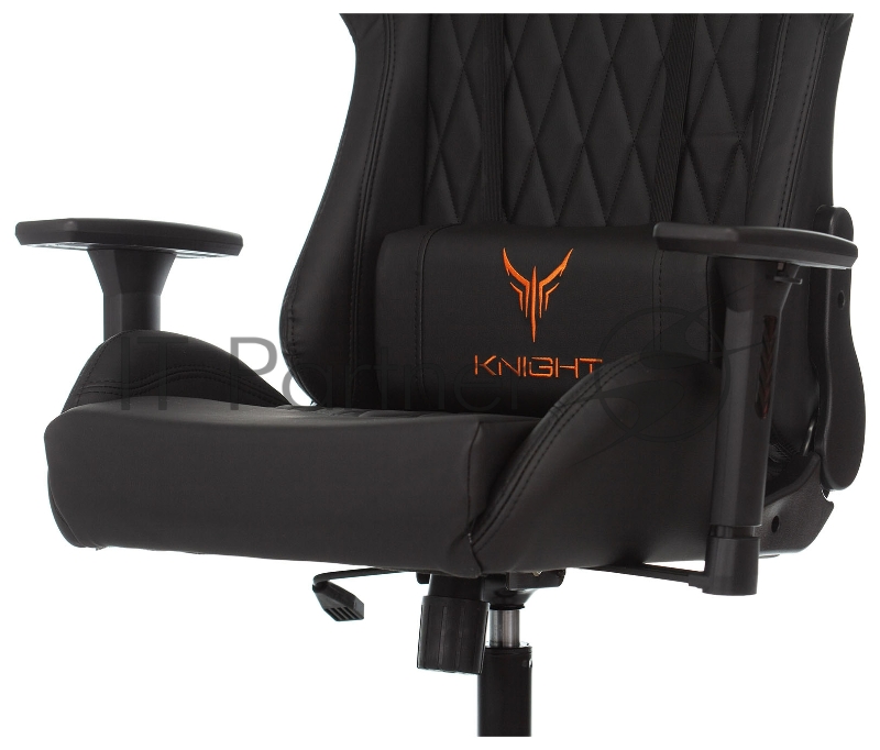 Кресло игровое Knight ARMOR черный ромбик эко.кожа с подголов. крестовина металл