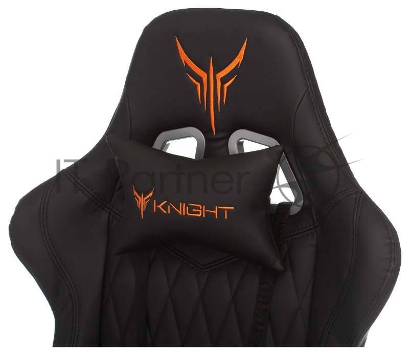 Кресло игровое Knight ARMOR черный ромбик эко.кожа с подголов. крестовина металл