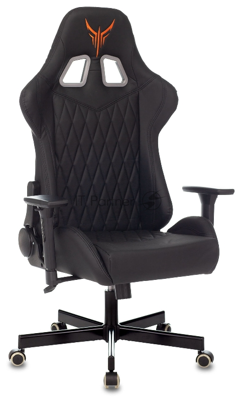 Кресло игровое Knight ARMOR черный ромбик эко.кожа с подголов. крестовина металл
