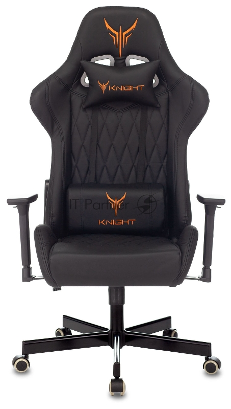 Кресло игровое Knight ARMOR черный ромбик эко.кожа с подголов. крестовина металл