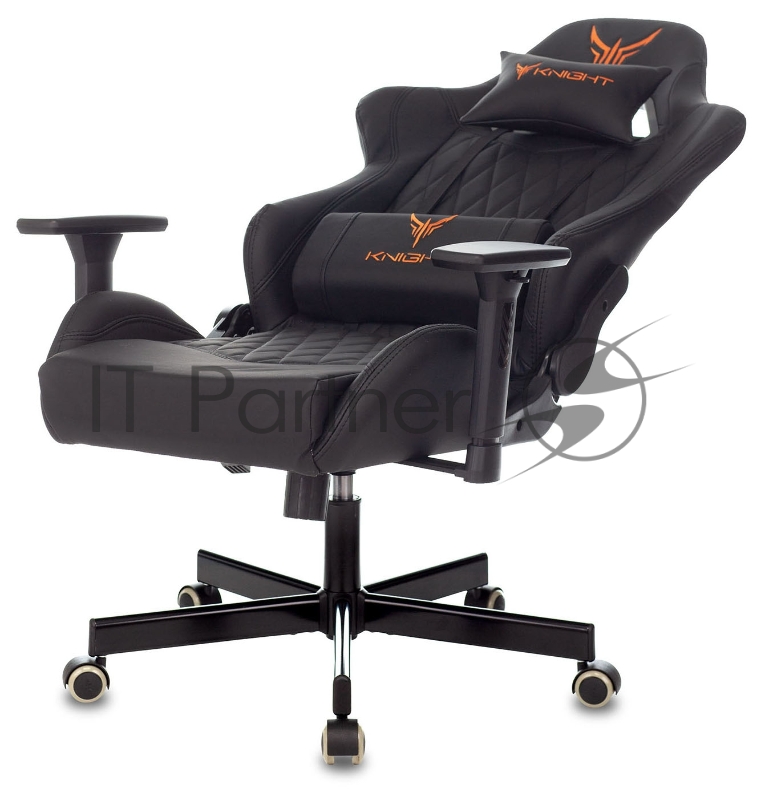 Кресло игровое Knight ARMOR черный ромбик эко.кожа с подголов. крестовина металл